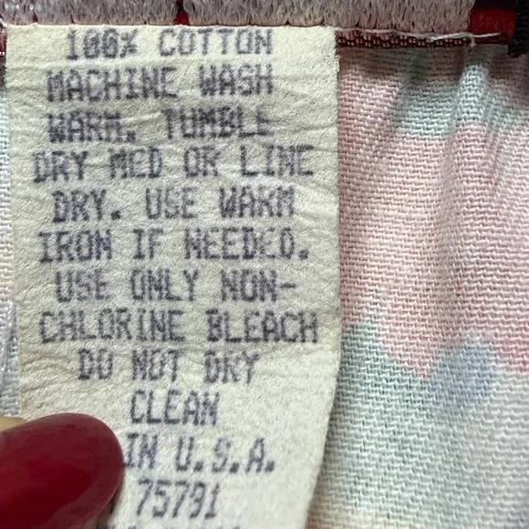 VTG 80s Bitsy Floral Button Front Aline Midi Skirt M Pockets Made in USA - Picture 7 of 7